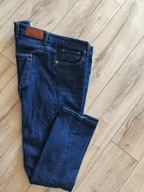 Spodnie męskie 44/32 miękki jeans granat regular fit pas110