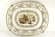 STARA DESA DUŻA OZDOBNA PATERA PORCELANOWA ZE SCENĄ RODZAJOWĄ ZOBACZ!