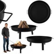 PALENISKO OGRODOWE 80 CM GRILL TRÓJNÓG DUŻE MOCNY SOLIDNY Z UCHWYTAMI