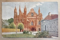 Wilno – Kościół św. Anny i Bernardyński | barwna pocztówka przedwojenna