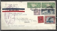 USA,1928,Kop. z pierwszego lotu powrotnego z USA do Niemiec Graf Zeppelin