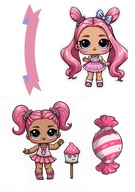 Opłatek na Tort LOL SUPRISE URODZINY Wydruk Cukrowy masa DEKORACJA + TEKST