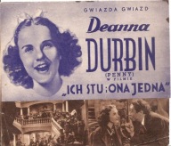 ICH STU I ONA JEDNA -DEANNA DURBIN -film -program kinowy -lata 30-te