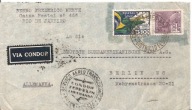 BRAZYLIA BRASIL -koperta CONDOR ZEPPELIN LUFTHANSA -obieg 1935 rok