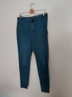 Niebieskie elastyczne superskinny z wysokim stanem 44