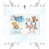PREZENT NA CHRZEST ŚWIĘTY dla gości MAGNES PAMIĄTKOWY ZE ZDJĘCIEM upominek
