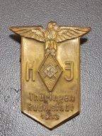 Oryginalna Odznaka Pamiątkowa HJ Rudolstadt 1933 (Thüringen) – Rzadka