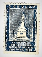 Znaczek Kwestarski 1 Na utrzymanie Mogił Bohaterów Ojczyzny 1914-1920