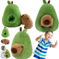 MASKOTKA KAPIBARA DROBIAZGARNIA 2W1 ZIELONA TKANINOWA 35 CM , PLUSZAK , MIŚ