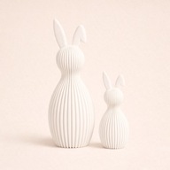 Zajączki wielkanocne z klapniętym uszkiem – zestaw dekoracyjny 2 szt.