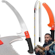 PIŁA RĘCZNA DO GAŁĘZI PIŁKA GAŁĘZIÓWKA Z HAKIEM OGRODOWA STALOWA SOLIDNA 5M