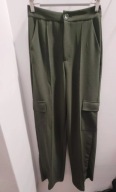 CROPP SPODNIE MATERIAŁOWE KHAKI BOJÓWKI CARGO 36 S
