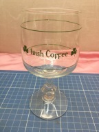 kieliszki szklaneczki do kawy IRISH KOFFEE COFFEE zielona koniczynka