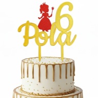 topper na tort urodziny personalizacja wiek imię KSIEŻNICZKA!!! kolory!!!