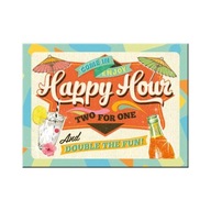 MAGNES na Lodówkę 6x8 HAPPY HOUR Retro USA
