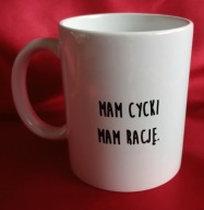 Kubek handmade z humorystycznym napisem