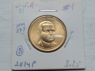1 dolar 2014 Herbert Hoover, mennica Philadelphia holder seria prezydenci