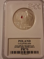 10 zł. 25. rocznica śmierci księdza Jerzego Popiełuszki, SREBRO, GRADING