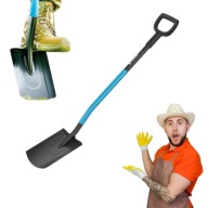 SZPADEL PROSTY OGRODOWY METALOWY ŁOPATA WĄSKI OSTRY STALOWY DUŻY DO GLEBY