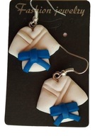 KOLCZYKI Z MODELINY JAPOŃSKIE KIMONO PASY KOLORYY