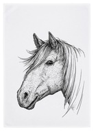 Ręcznik kuchenny ścierka bawełniana ściereczka z koniem IKEA HomeYou 50x70