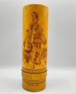 WŁOCHY bambusowy wazon ROMANIA strój LUDOWY