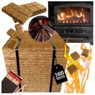 ROZPAŁKA PODPAŁKA DO PIECA KOMINKA GRILLA 2400 KOSTEK DUŻA *GRATIS*