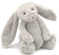 MASKOTKA PLUSZAK KRÓLIK BUNNY POPIELATY XL 35 cm