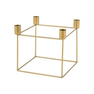 Świecznik Livarno 19x19x17 cm złoty na 4 świece elegancki dodatek dom