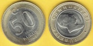 Turcja 50 Kurus 2005 r.