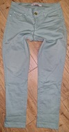 Miętowe spodnie damskie rurki Miss Jeans M
