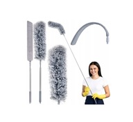 Szczotka teleskopowa do kurzu Ruhhy z dwoma nakładkami szara