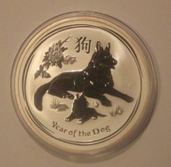 ROK PSA SERIA LUNAR II 2 - 1 $ DOLAR 2018 AUSTRALIA 1 OZ 999 - 1 UNCJA 999