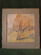 Wierzba płacząca - ładny stary obraz