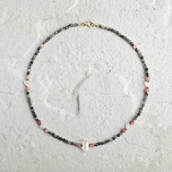 Naszyjnik N°27 | Iolit, kryształ górski, Ag