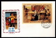 Nevis Anguilla St Christopher / Koperta FDC Blok 289 ( Rok Dziecka )