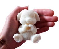 Świeczki sojowe Zajączek z gestem LOVE naturalna świeczka na Dzień Kobiet