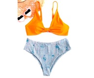 Strój kąpielowy plażowy bikini Denim Print M
