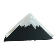 Serwetnik góry 3D | Czarny | Dekoracja stołu | 18,5 x 6,5 cm