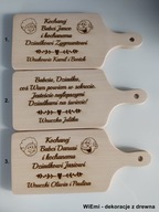 Deska do krojenia drewniana z grawerem na dzień babci i dzień dziadka wzory