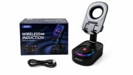 Stojak Uchwyt Telefon Bluetooth Głośnik RGB Ładowanie Indukcyjne