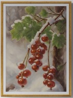 A2 PLAKAT OBRAZ, PLAKAT CZERWONY GŁÓG ZIMĄ ROŚLINA ZIMA ŚNIEG