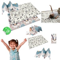 DUZA MATA EDUKACYJNA DLA NIEMOWLAT PIANKOWA EDUKACYJNA INTERAKTYWNA SKLADAN