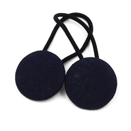 Momilio handmade Gumki do włosów lniane granatowe kolekcja Linen