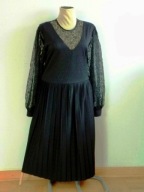 Suknia SUKIENKA ELEGANCKA WIECZOROWA KOBIECA KORONKOWA R. 50