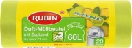 Rubin Worki na śmieci zapachowe cytrusy z taśmą 60 l 20 szt.