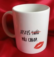 Kubek handmade z humorystycznym napisem