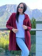 Kardigan w Kolorze Wina PP New