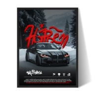 Plakat BMW M4 w ramce 30x40 cm obraz auta do pokoju