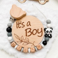 Personalizowana zawieszka do smoczka z imieniem silikonowa - max. 8 liter